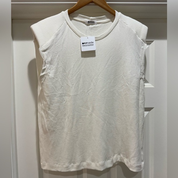 NWT LAmade Serene Padded Muscle Tee in Autumn Rib Size XL - Picture 2 of 12